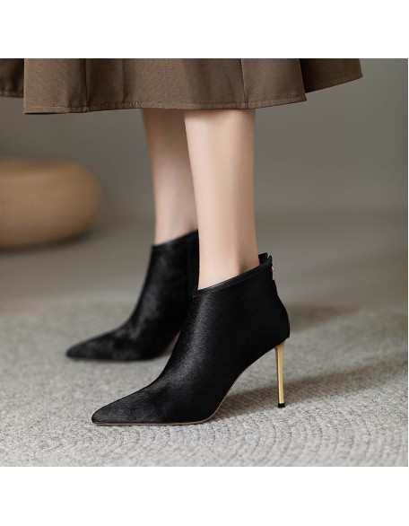 Autumn and Winter New Soft Leather Pointed Toe High Heel Women's Boots Autumn and Winter New Soft Leather Pointed Toe High Heel Women's Boots