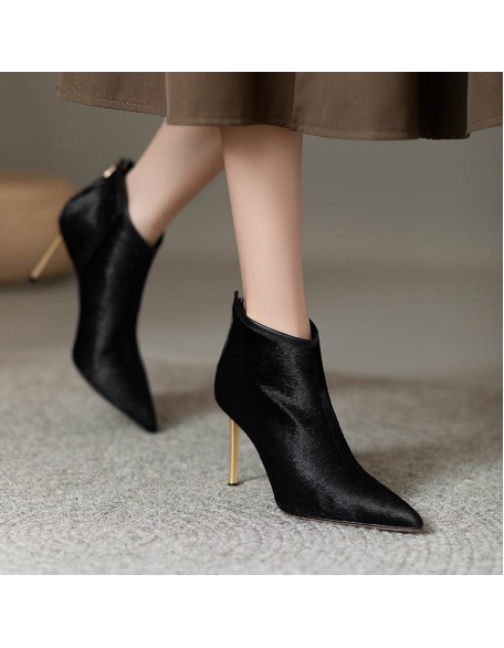 Autumn and Winter New Soft Leather Pointed Toe High Heel Women's Boots Autumn and Winter New Soft Leather Pointed Toe High Heel Women's Boots
