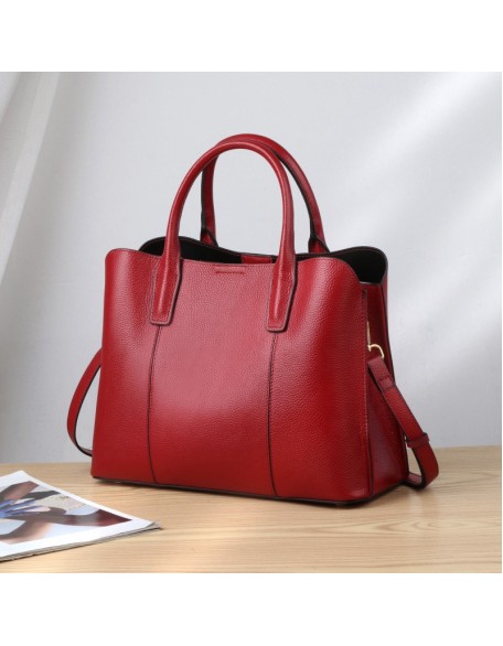 Genuine leather women's bag new head layer cowhide handbag mum bag ladies large capacity crossbody large bag Genuine leather women's bag new head layer cowhide handbag mum bag ladies large capacity crossbody large bag